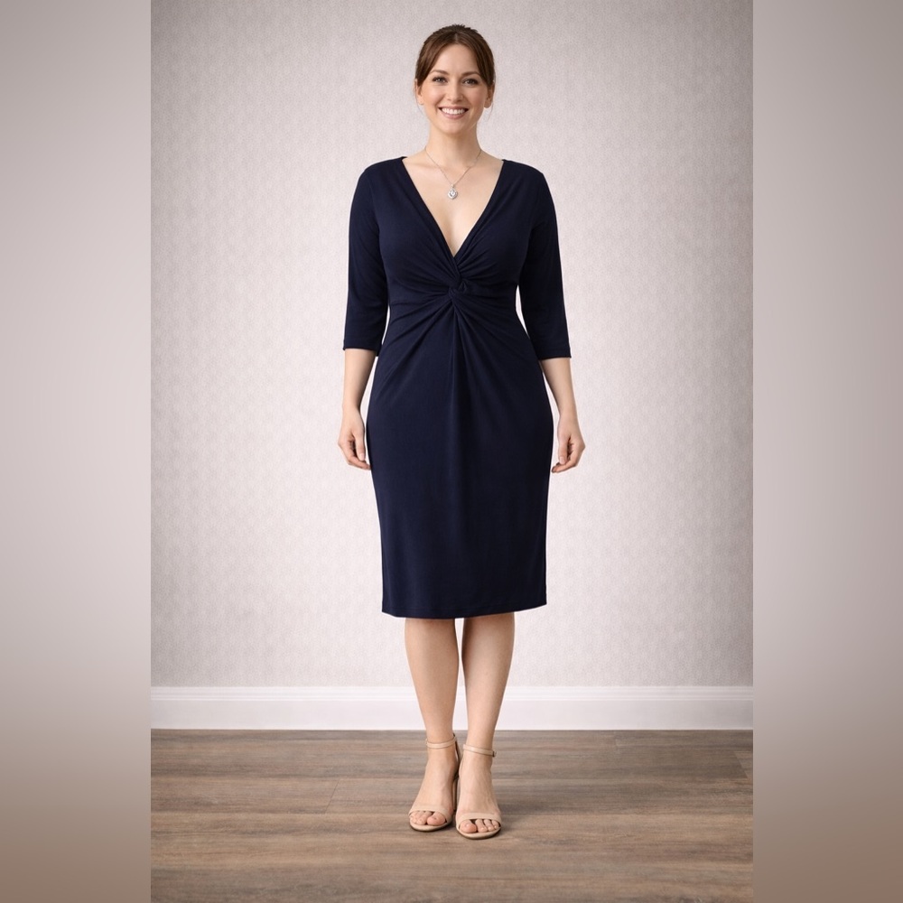 Elegant Navy Blue Coctail Dress